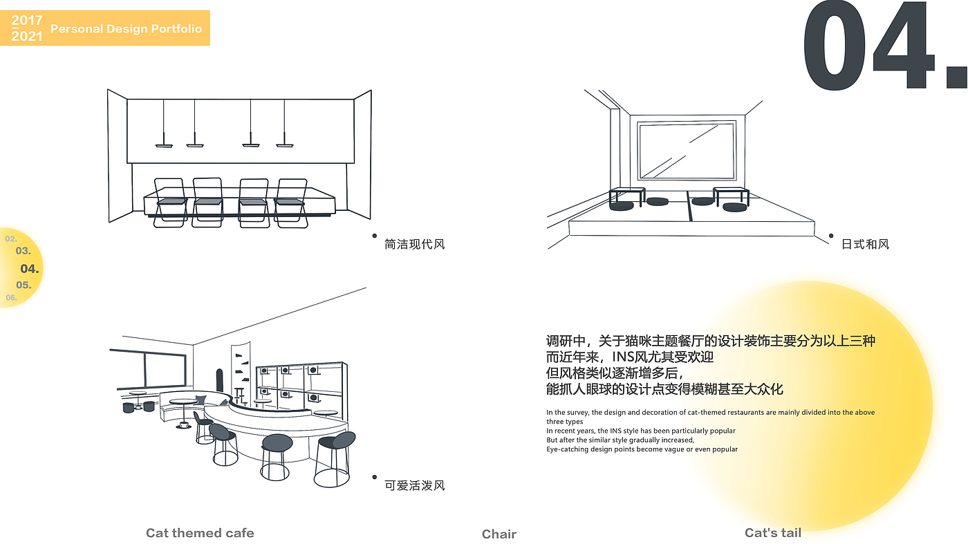 furniture design ，Theme restaurant，Cat coffee，chair，