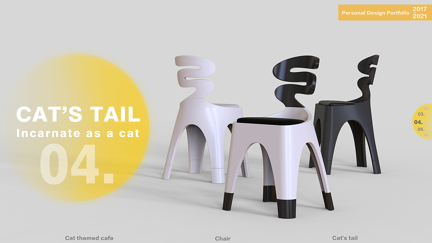 furniture design ，Theme restaurant，Cat coffee，chair，