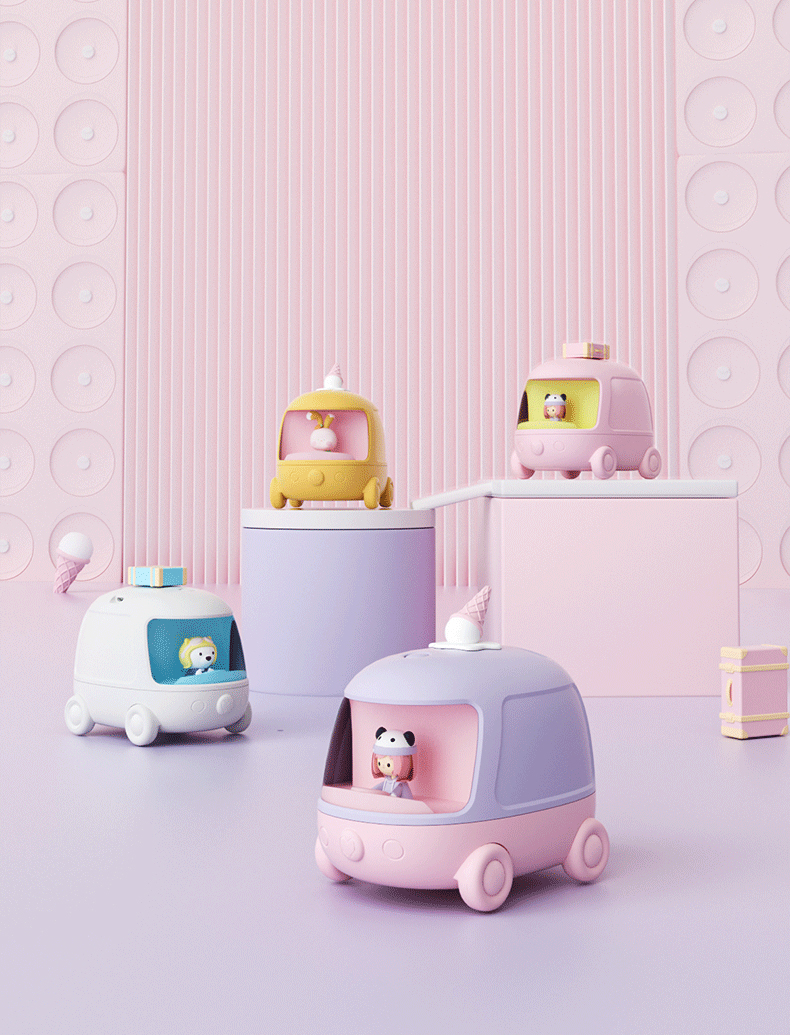 Bus double spray humidifier，lamp，