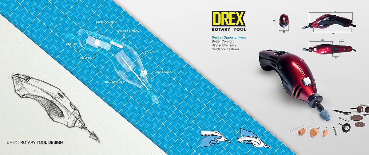 DREX，工具，产品设计，打磨工具，
