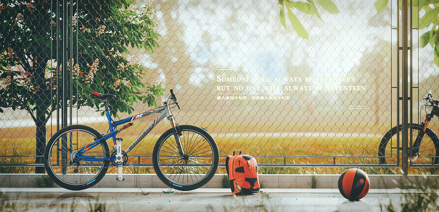 BLENDER，cycles，Product rendering，automobile，Realistic，campus，youth，
