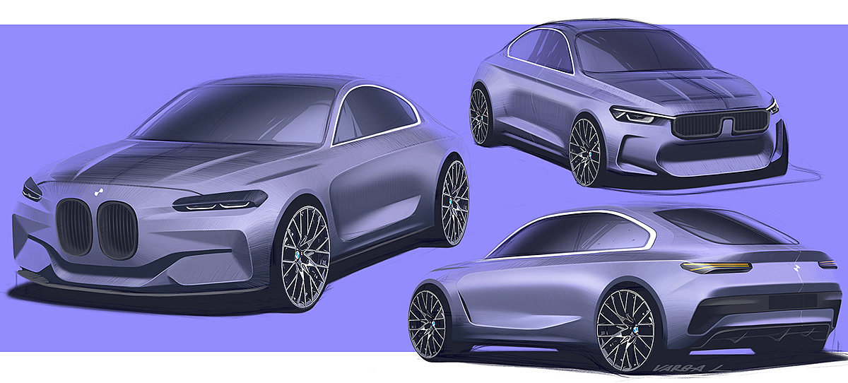 BMW M2，Automobile design，Hand drawn，