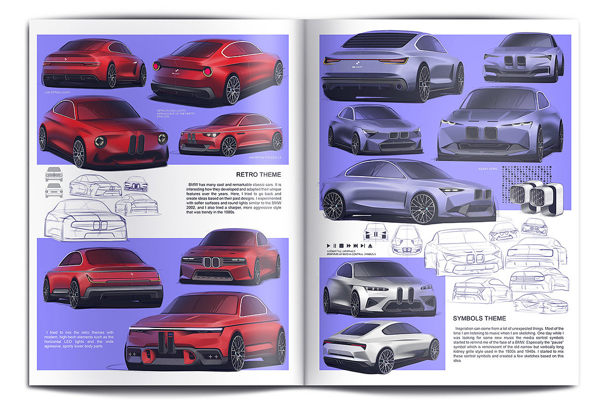 BMW M2，Automobile design，Hand drawn，