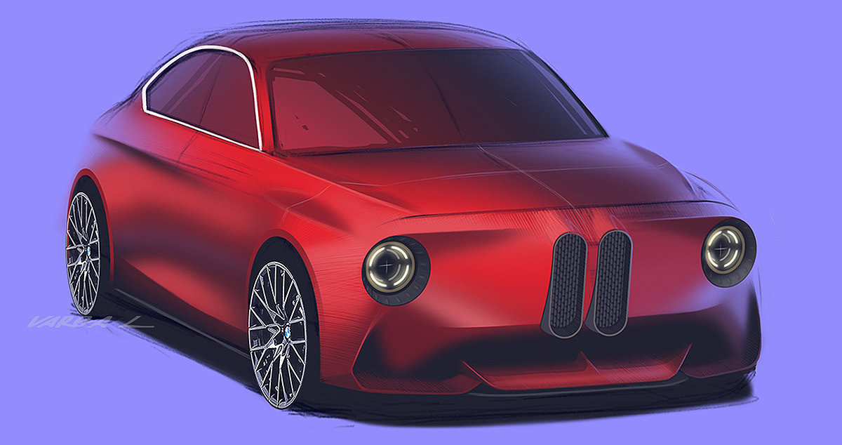 BMW M2，Automobile design，Hand drawn，