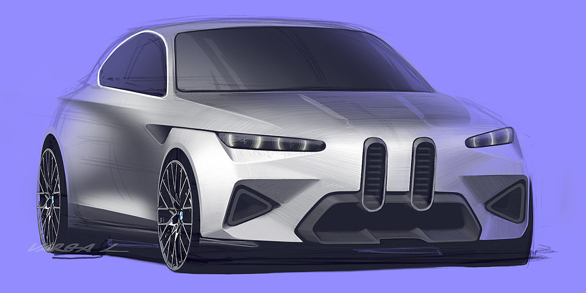 BMW M2，Automobile design，Hand drawn，