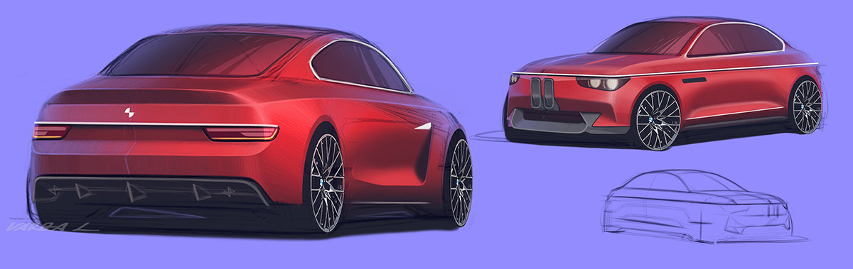 BMW M2，Automobile design，Hand drawn，