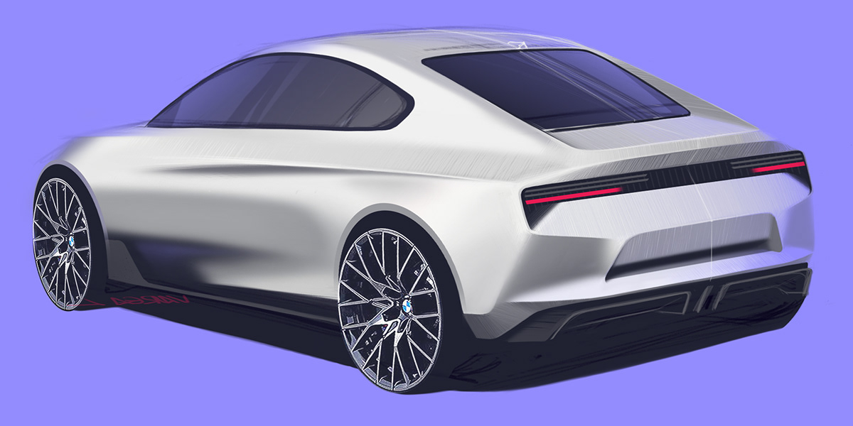 BMW M2，Automobile design，Hand drawn，