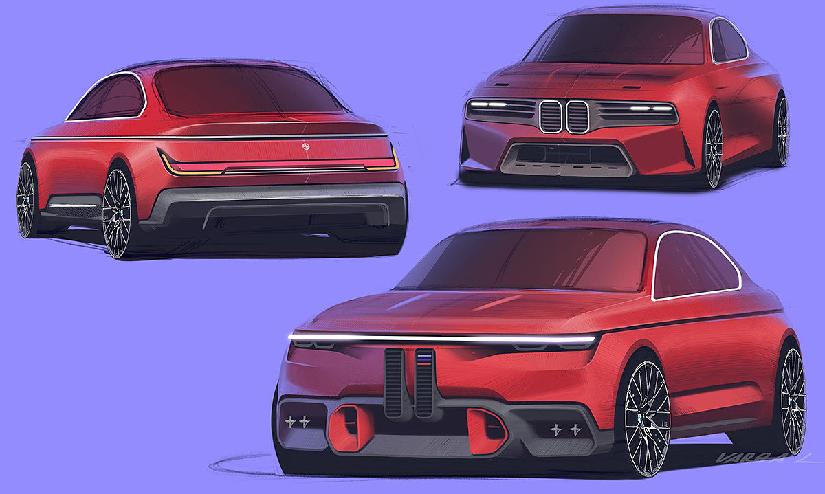 BMW M2，Automobile design，Hand drawn，