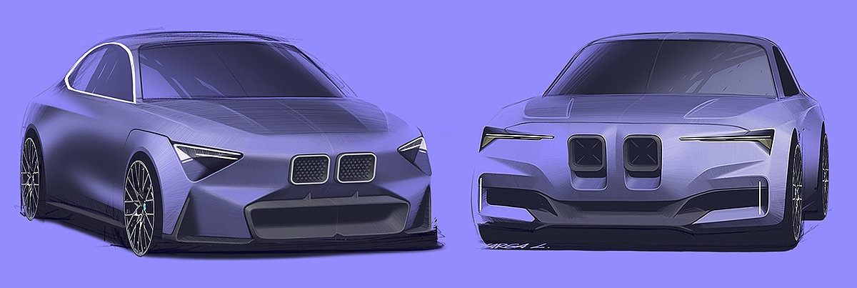 BMW M2，Automobile design，Hand drawn，