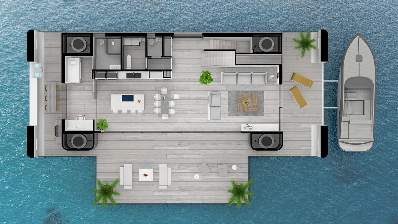 solar energy，yacht，at sea，