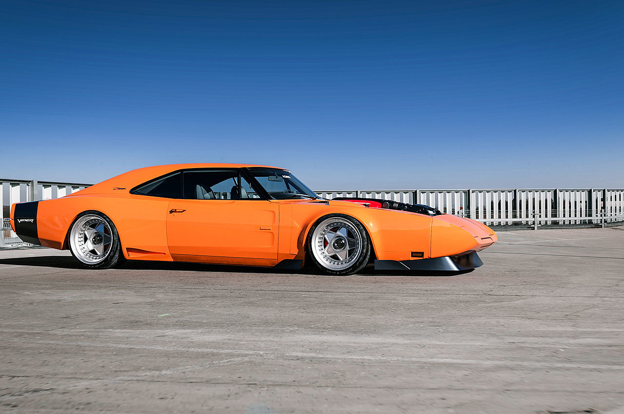 肌肉车，道奇，橙色，汽车设计，
