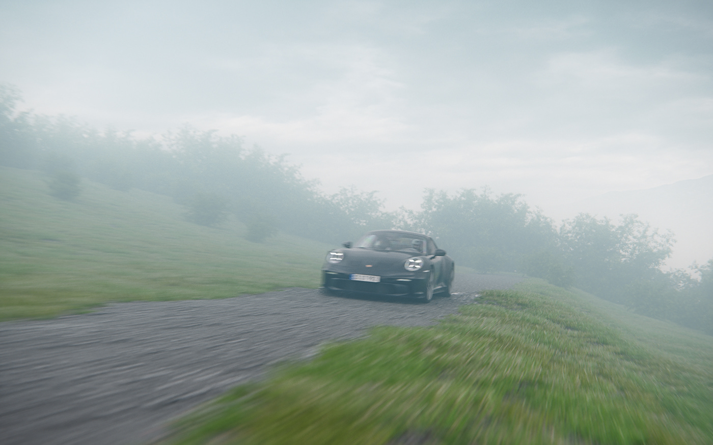 Porsche，black，Luxury car，