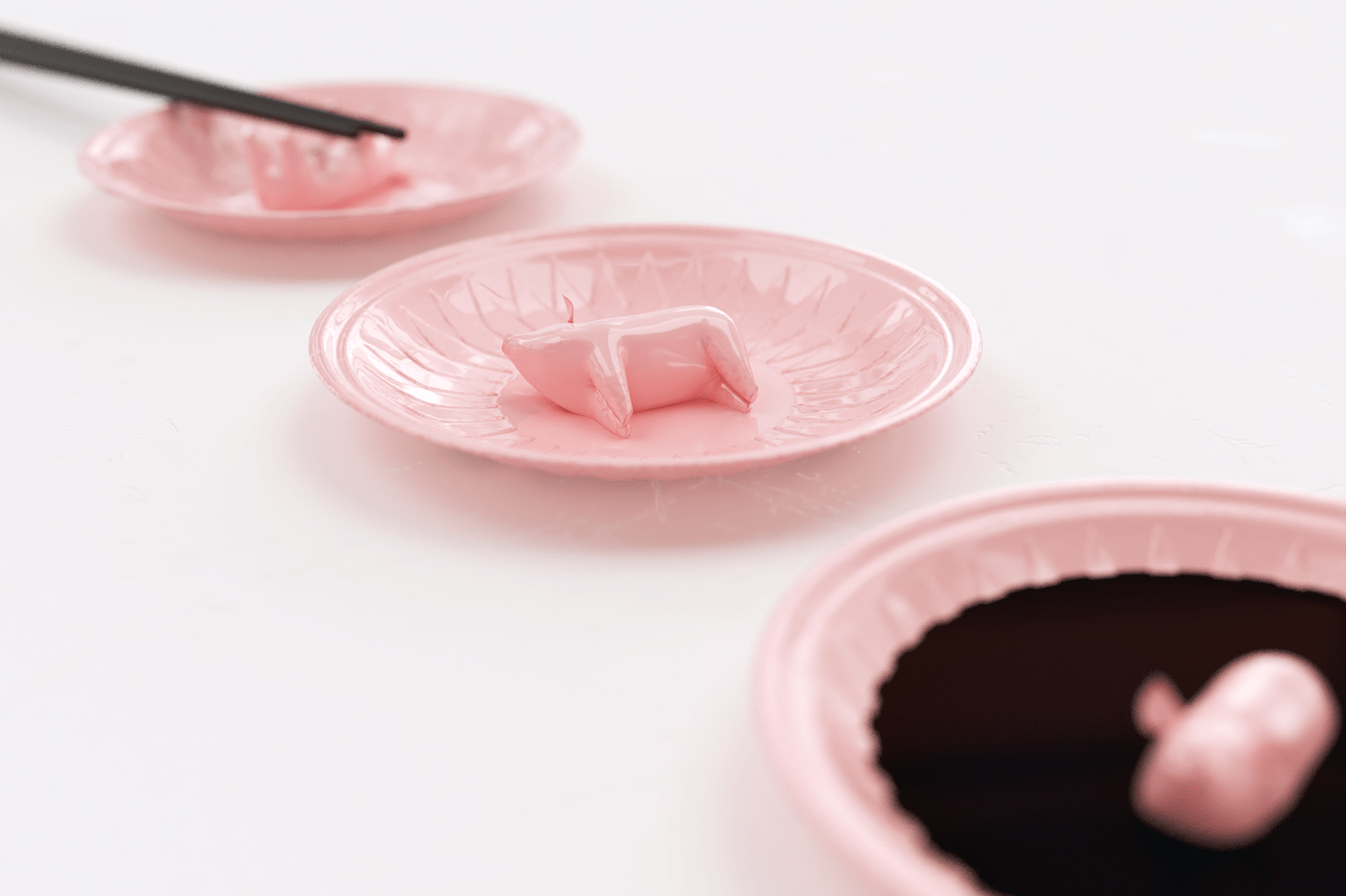 plate，Little pig，originality，