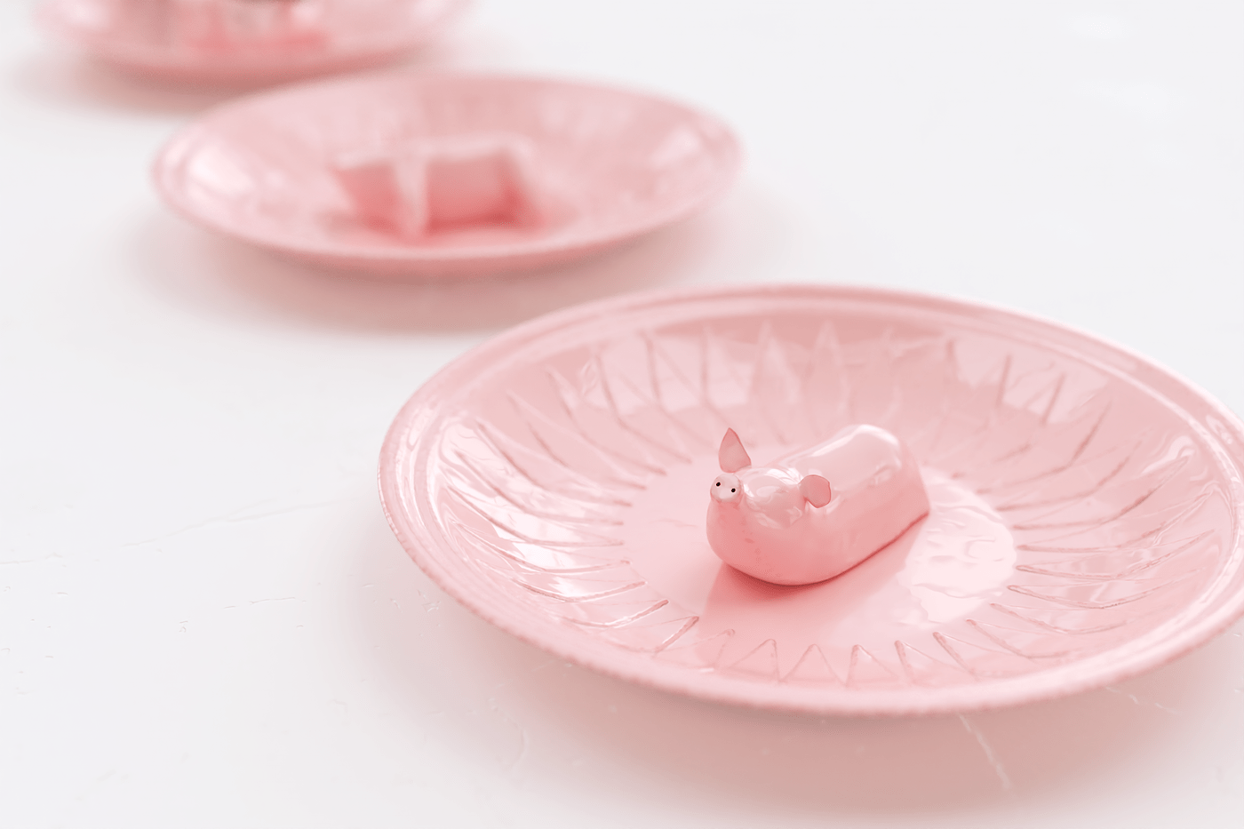 plate，Little pig，originality，