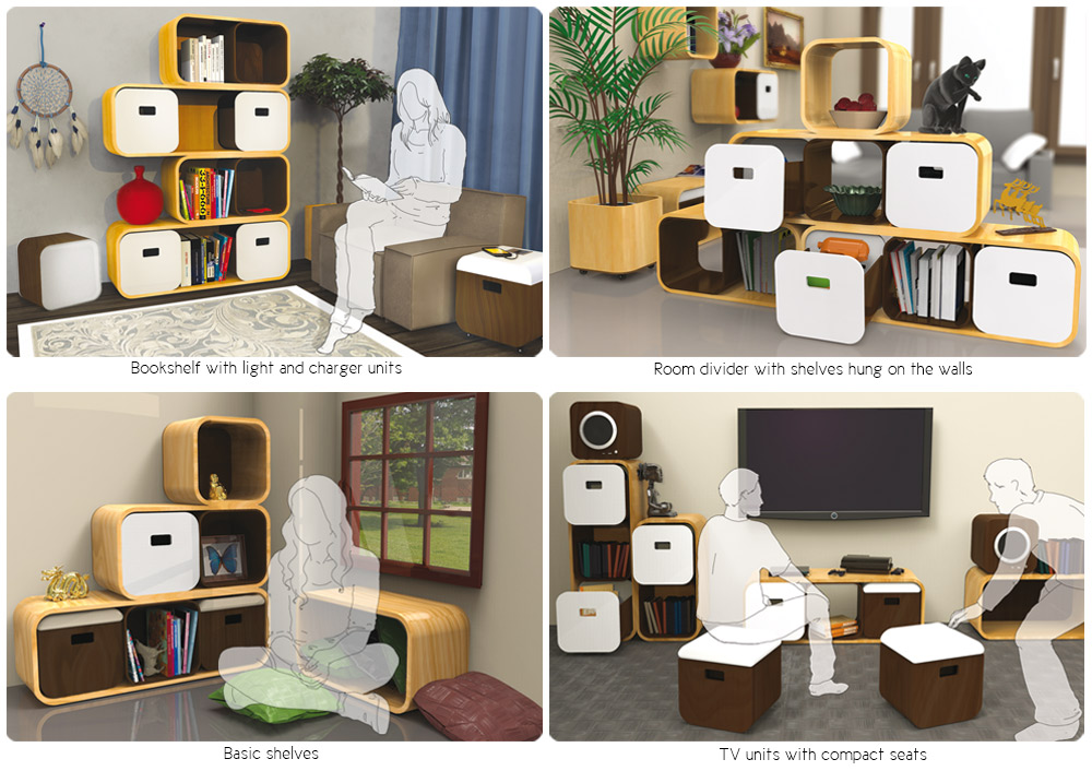 Umio Modular Storage System For Living Rooms 2015 