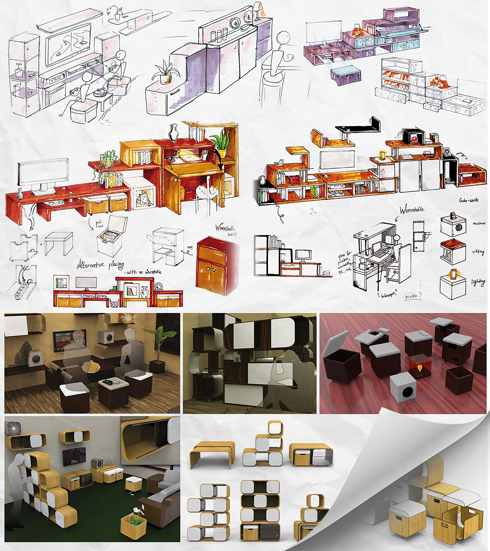 Umio Modular Storage System For Living Rooms 2015 