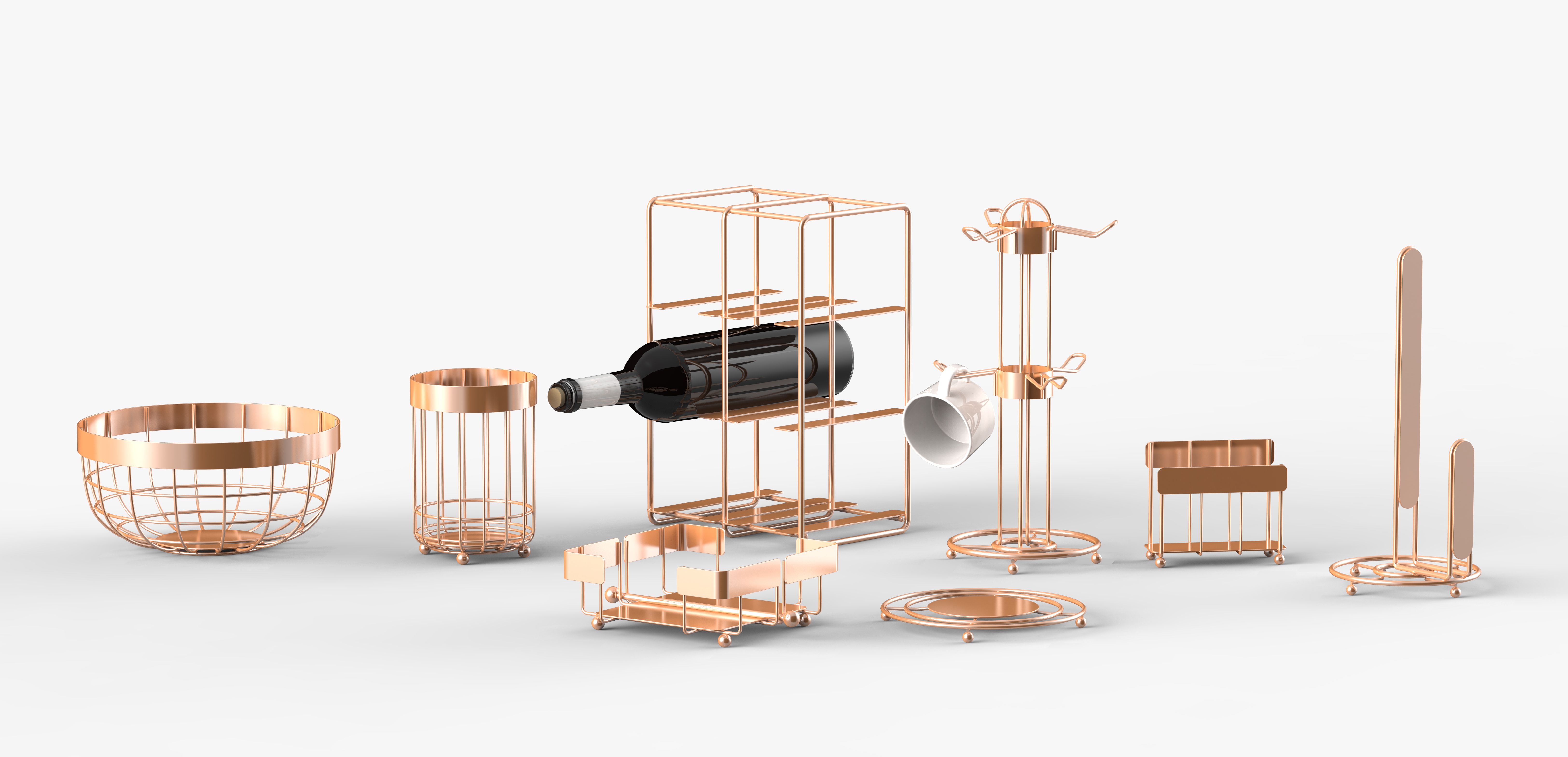 Iron bowl and dish rack，