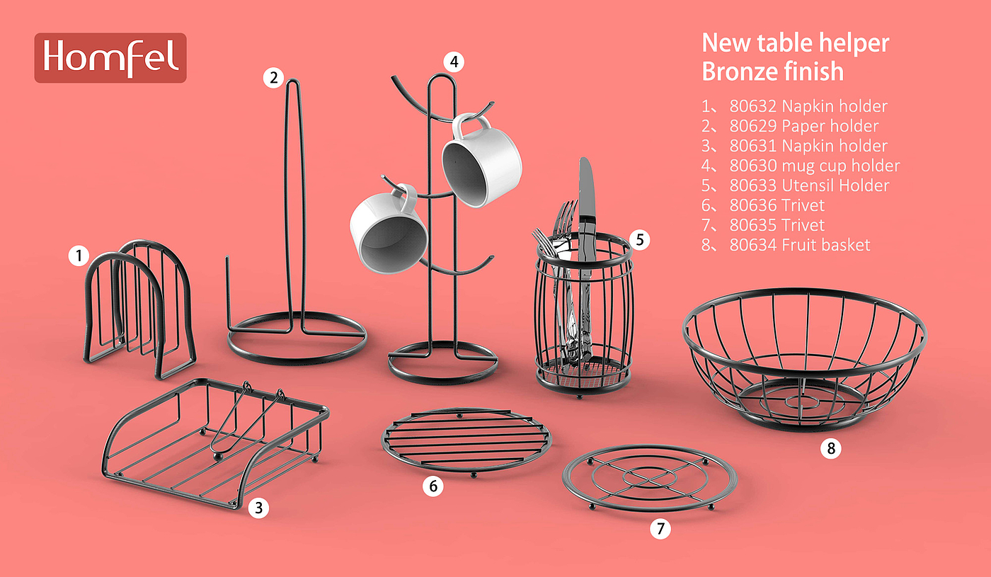 Iron bowl and dish rack，