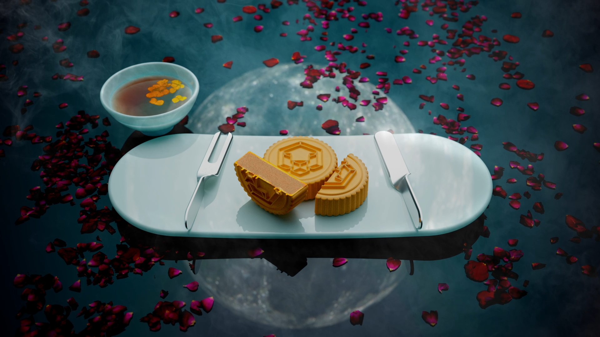 Mid Autumn Festival Poster，