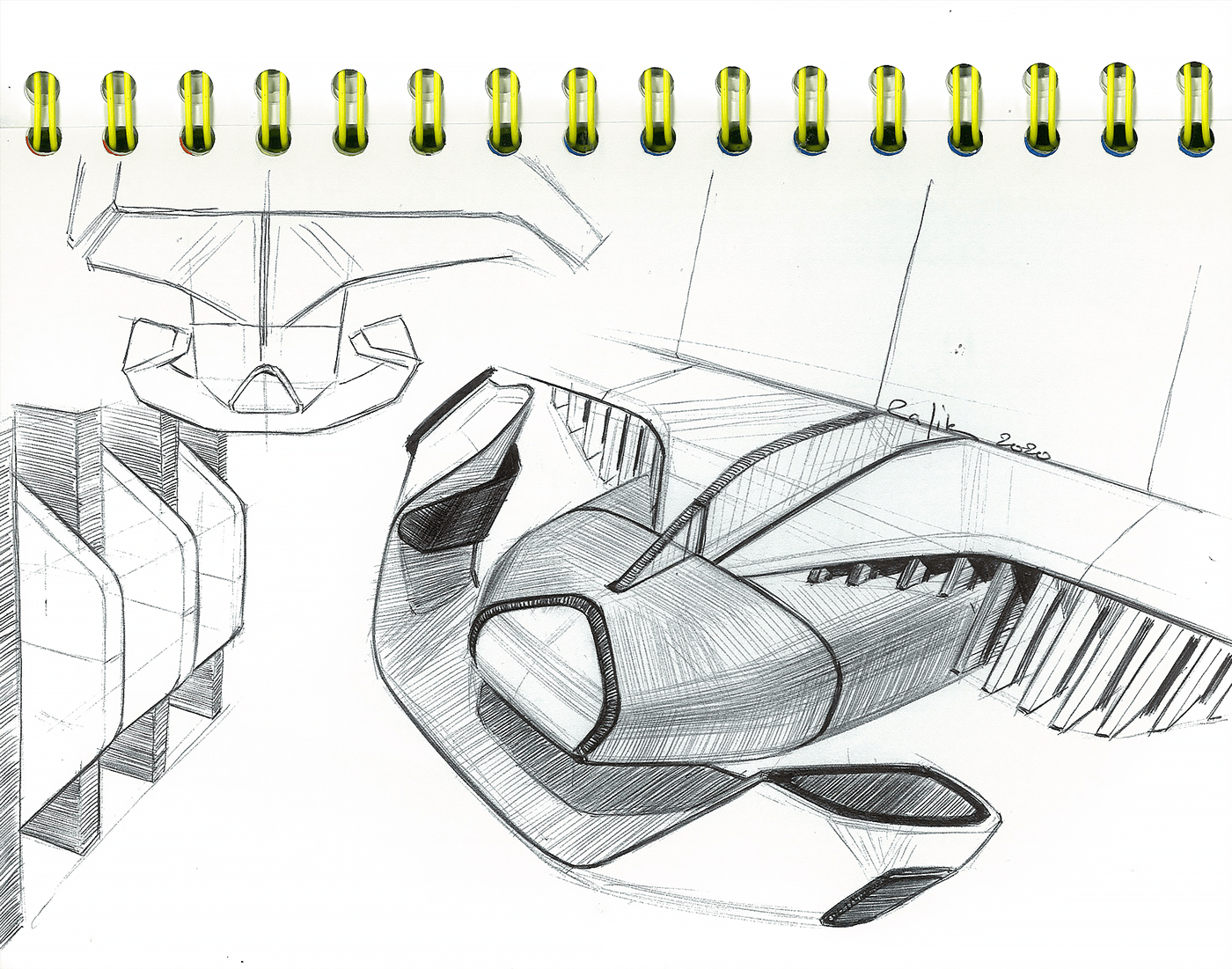 Hand drawn，Detail drawing，aircraft，