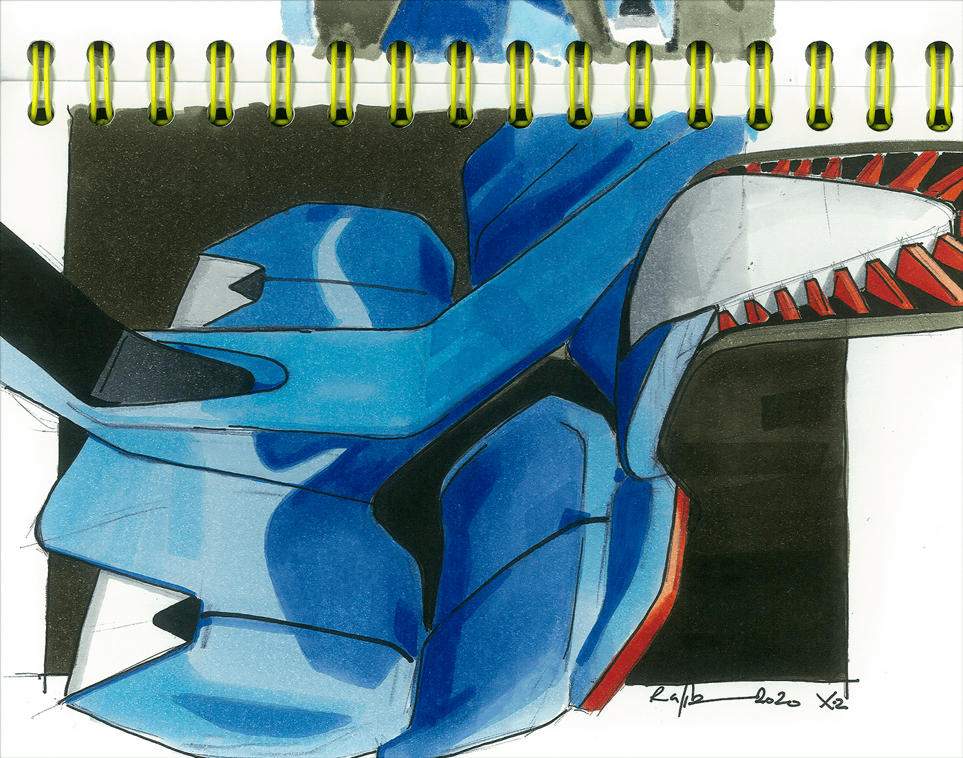 Hand drawn，Detail drawing，aircraft，