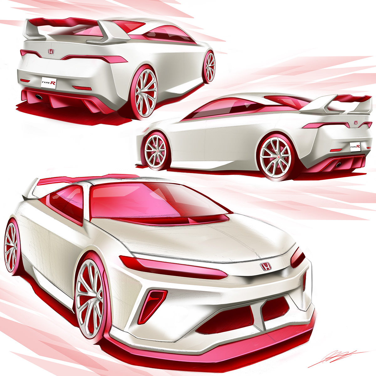 automobile，Hand drawn，Appearance design，batch production，