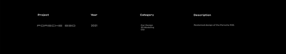 PORSCHE 930，Automobile design，vehicle，cgi，Render，