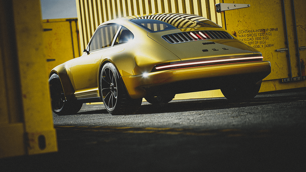 PORSCHE 930，Automobile design，vehicle，cgi，Render，