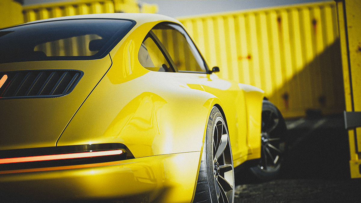 PORSCHE 930，Automobile design，vehicle，cgi，Render，