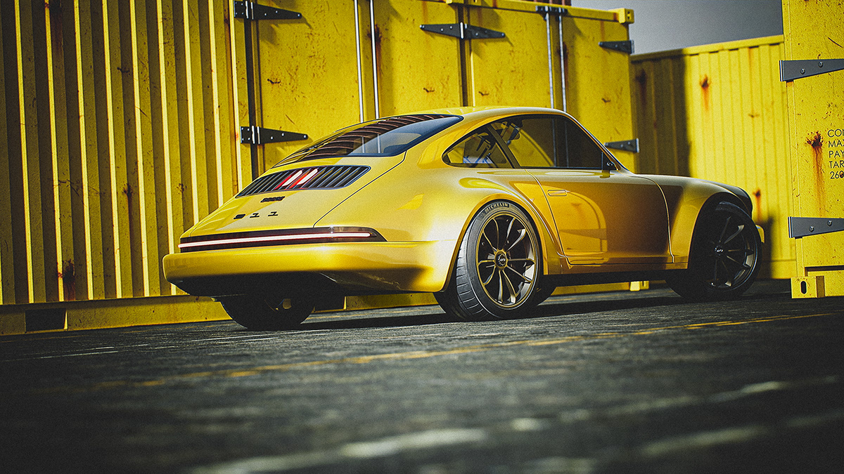 PORSCHE 930，Automobile design，vehicle，cgi，Render，
