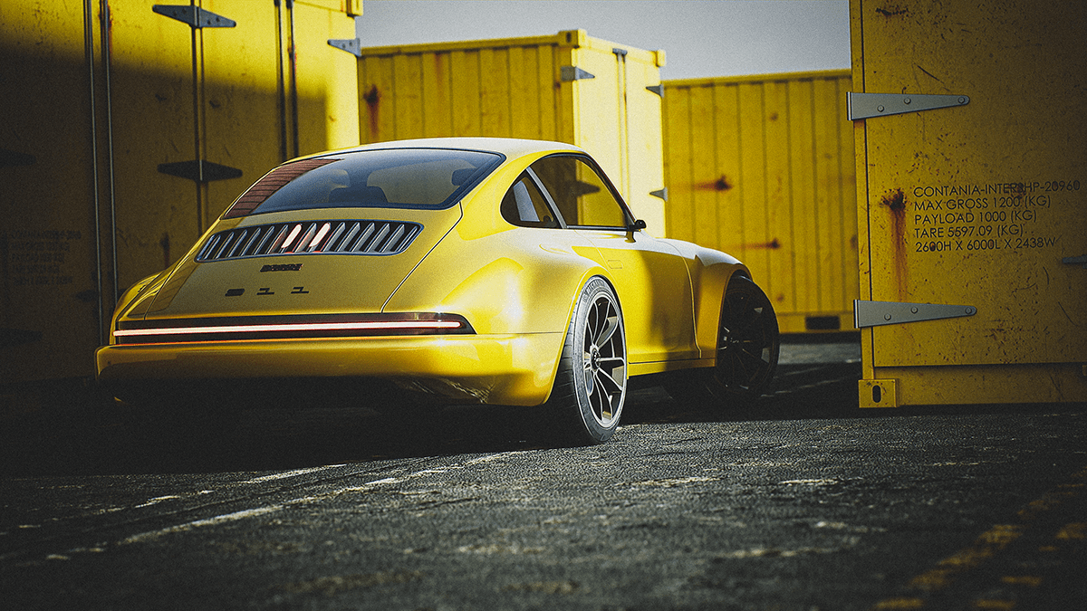 PORSCHE 930，Automobile design，vehicle，cgi，Render，