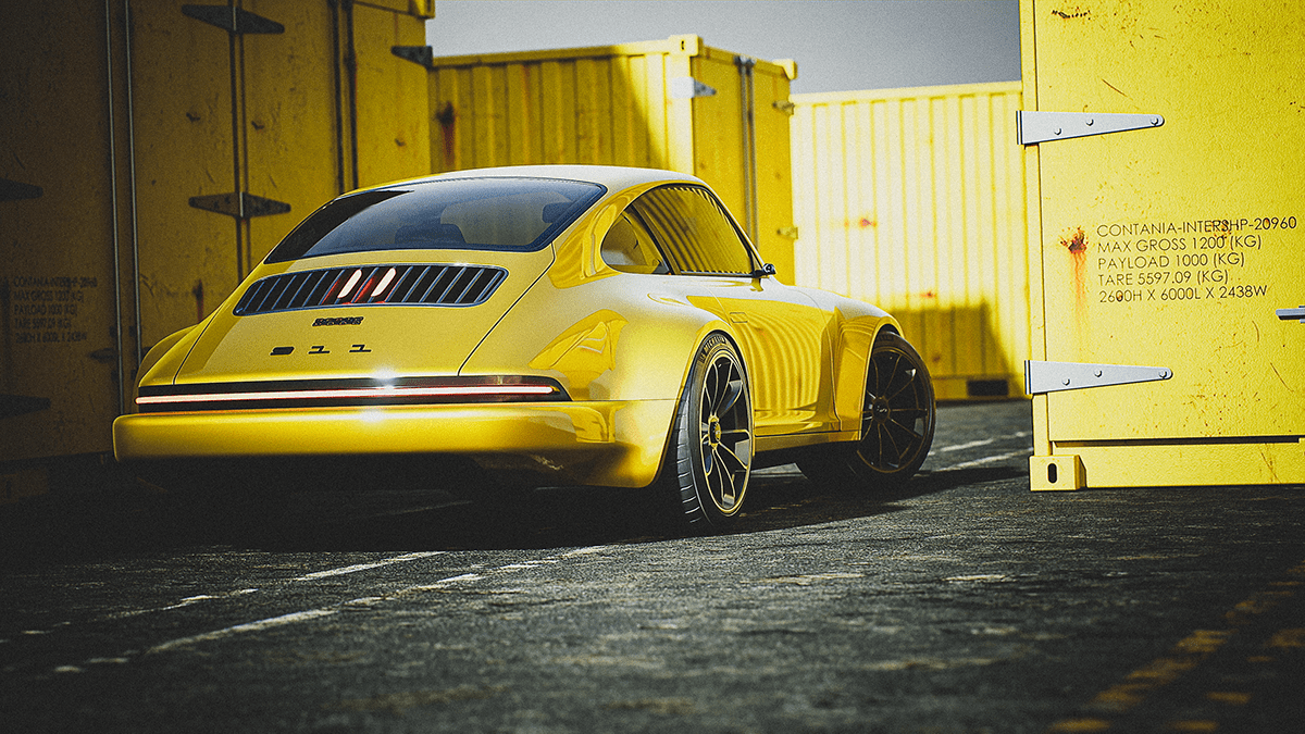 PORSCHE 930，Automobile design，vehicle，cgi，Render，