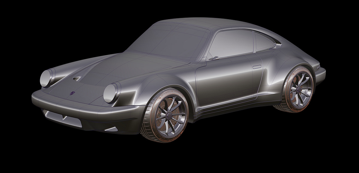 PORSCHE 930，Automobile design，vehicle，cgi，Render，