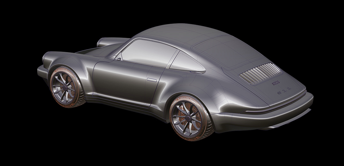 PORSCHE 930，Automobile design，vehicle，cgi，Render，