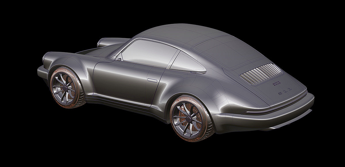 PORSCHE 930，汽车设计，交通工具，cgi，渲染，