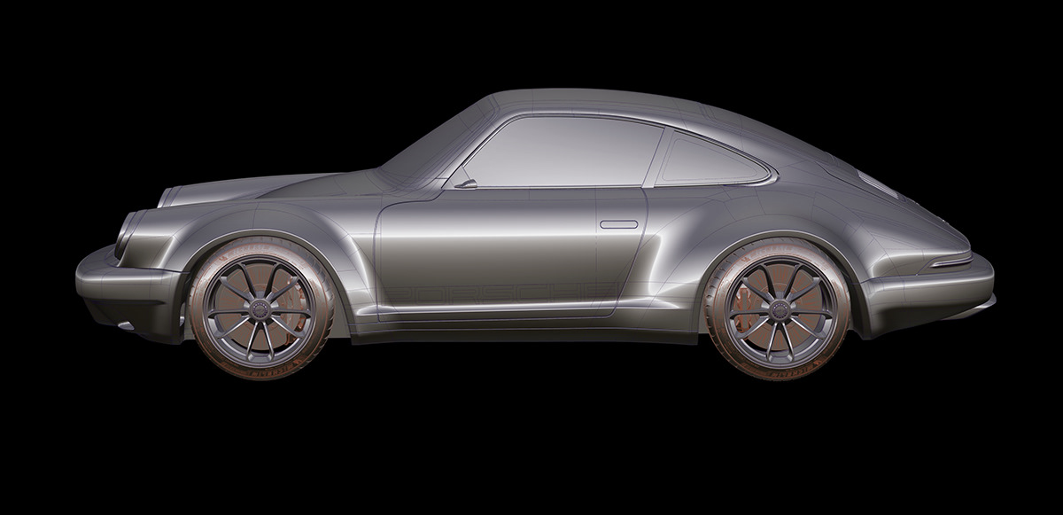 PORSCHE 930，Automobile design，vehicle，cgi，Render，