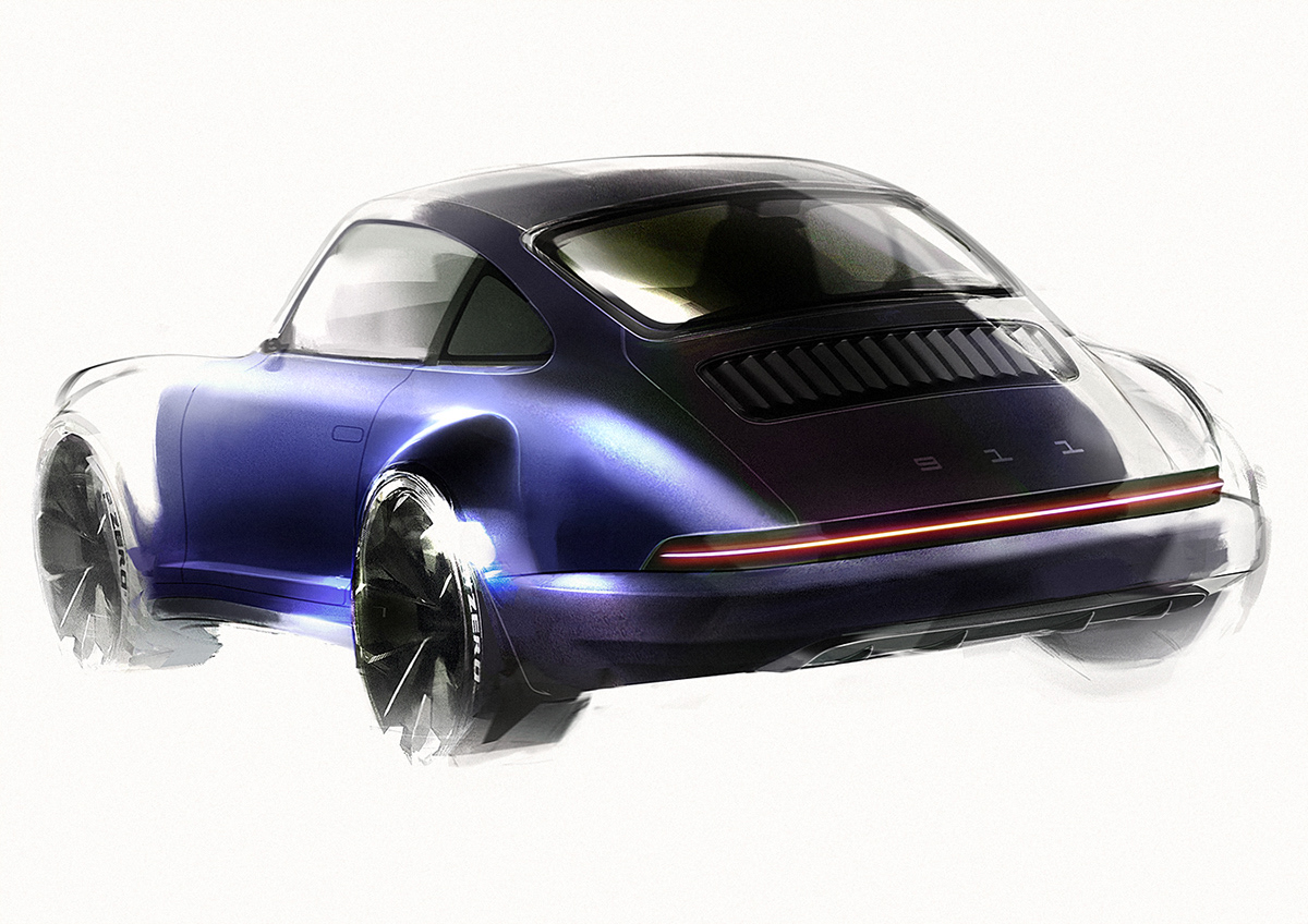 PORSCHE 930，Automobile design，vehicle，cgi，Render，