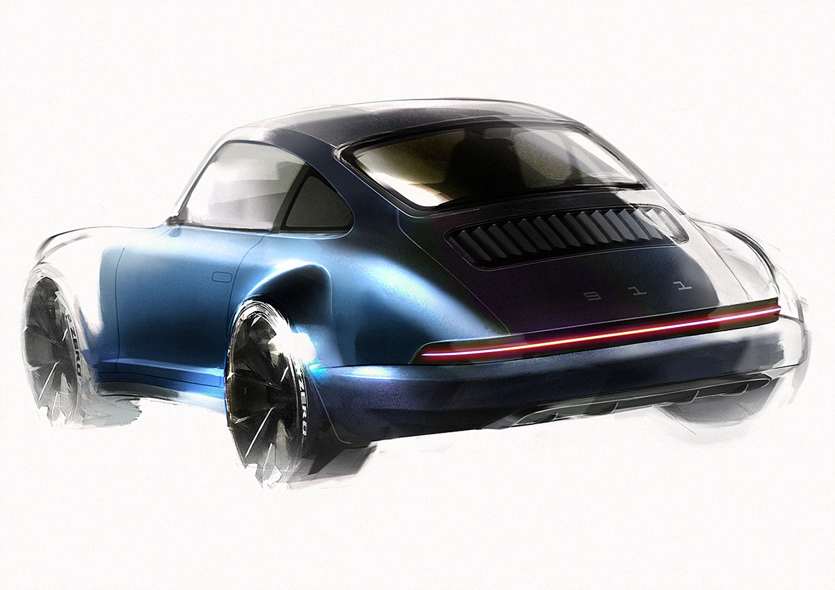 PORSCHE 930，Automobile design，vehicle，cgi，Render，