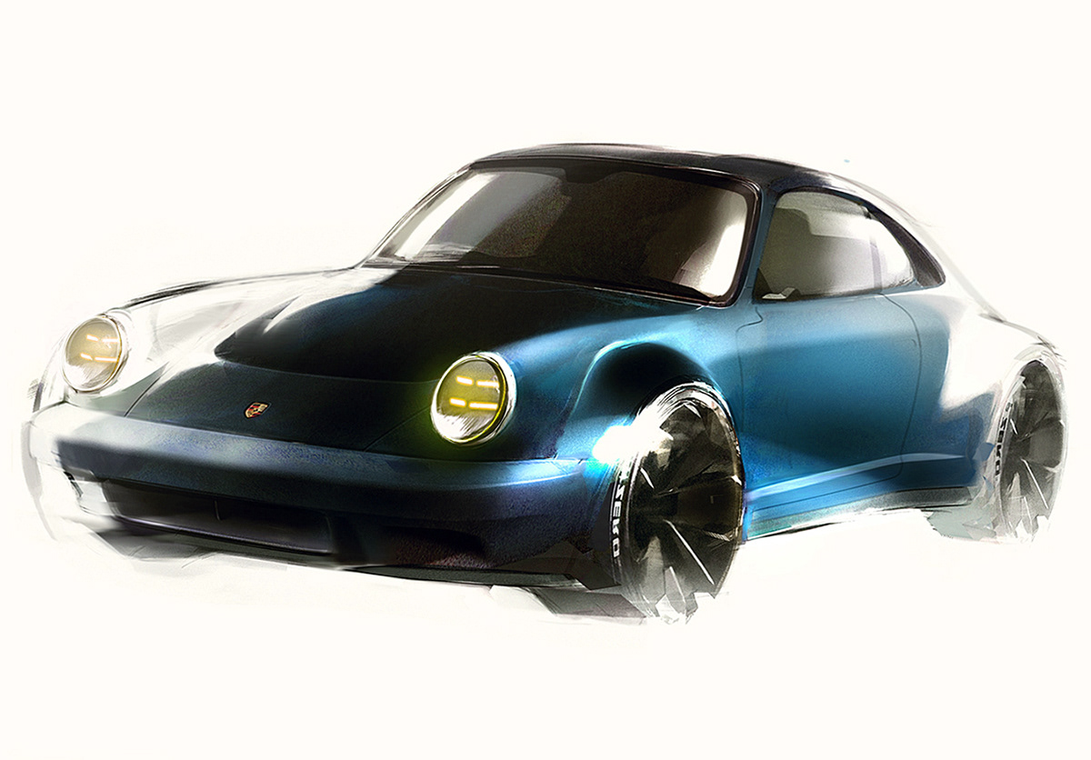 PORSCHE 930，Automobile design，vehicle，cgi，Render，