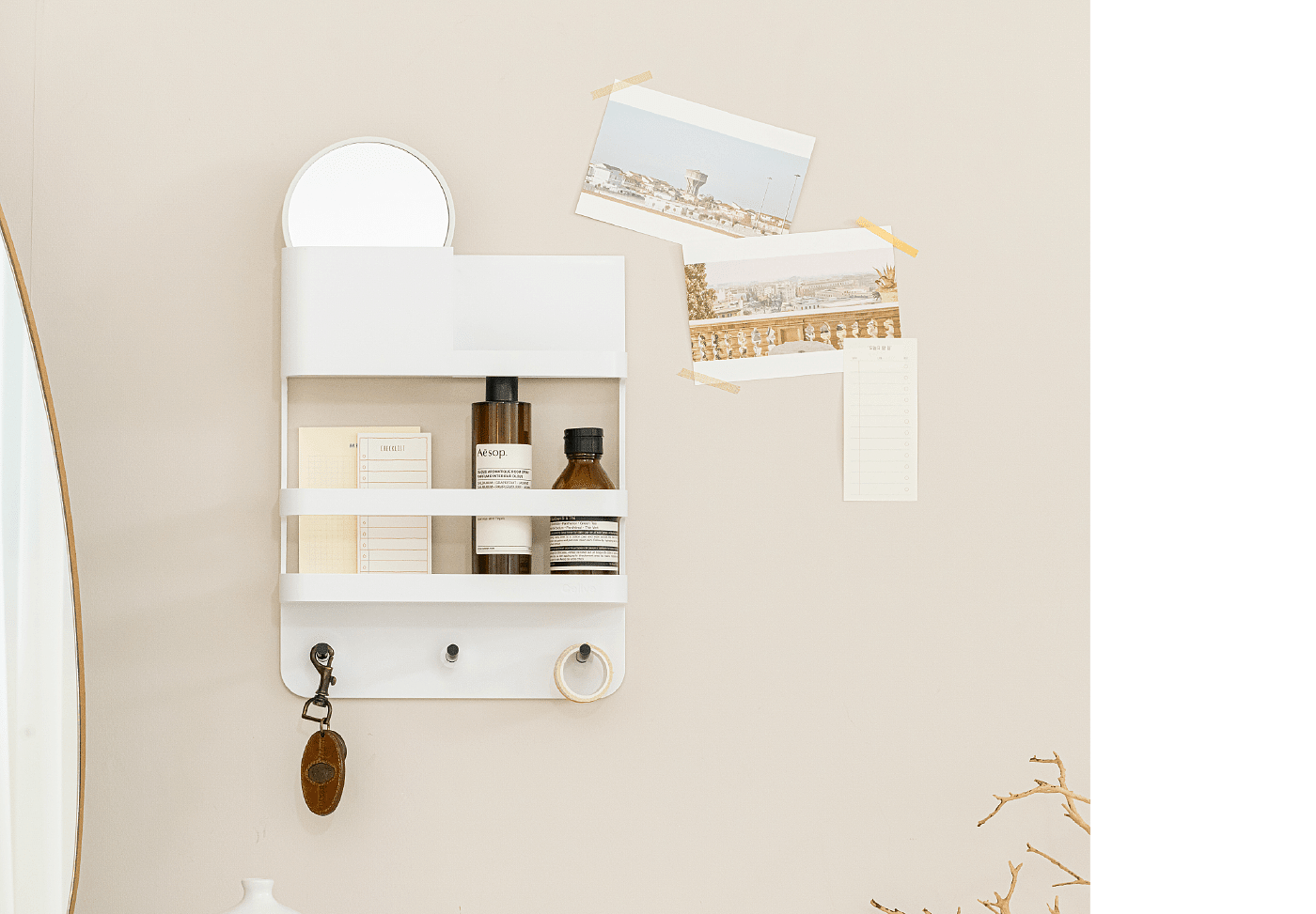 Storage，Shelf，magnet，white，Simplicity，