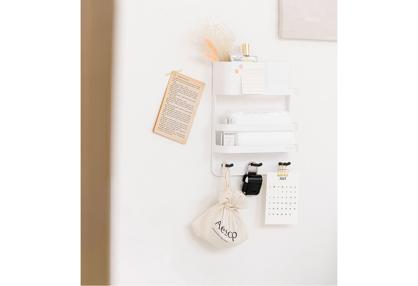 Storage，Shelf，magnet，white，Simplicity，