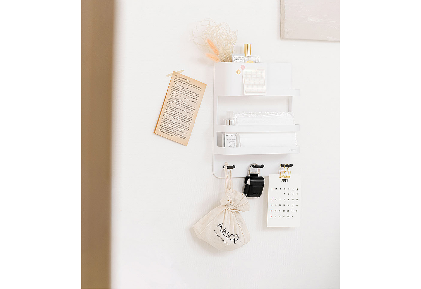 Storage，Shelf，magnet，white，Simplicity，