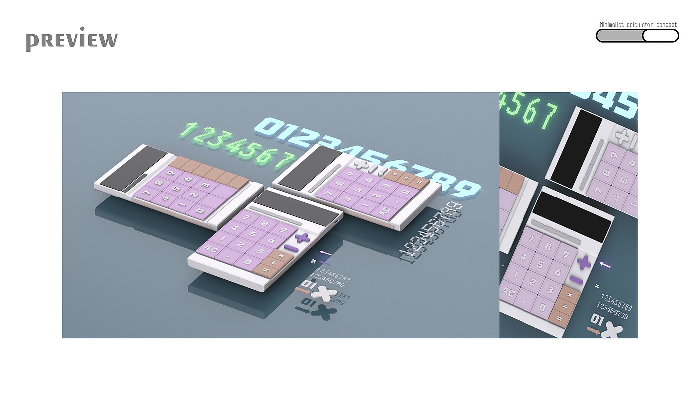 Calculator design，Futurism，
