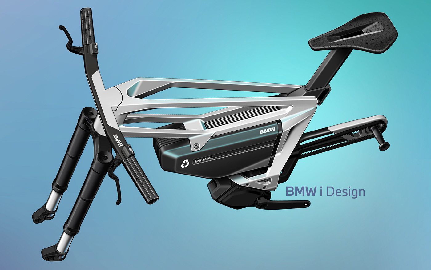 bmw，High speed electric bicycle，white，