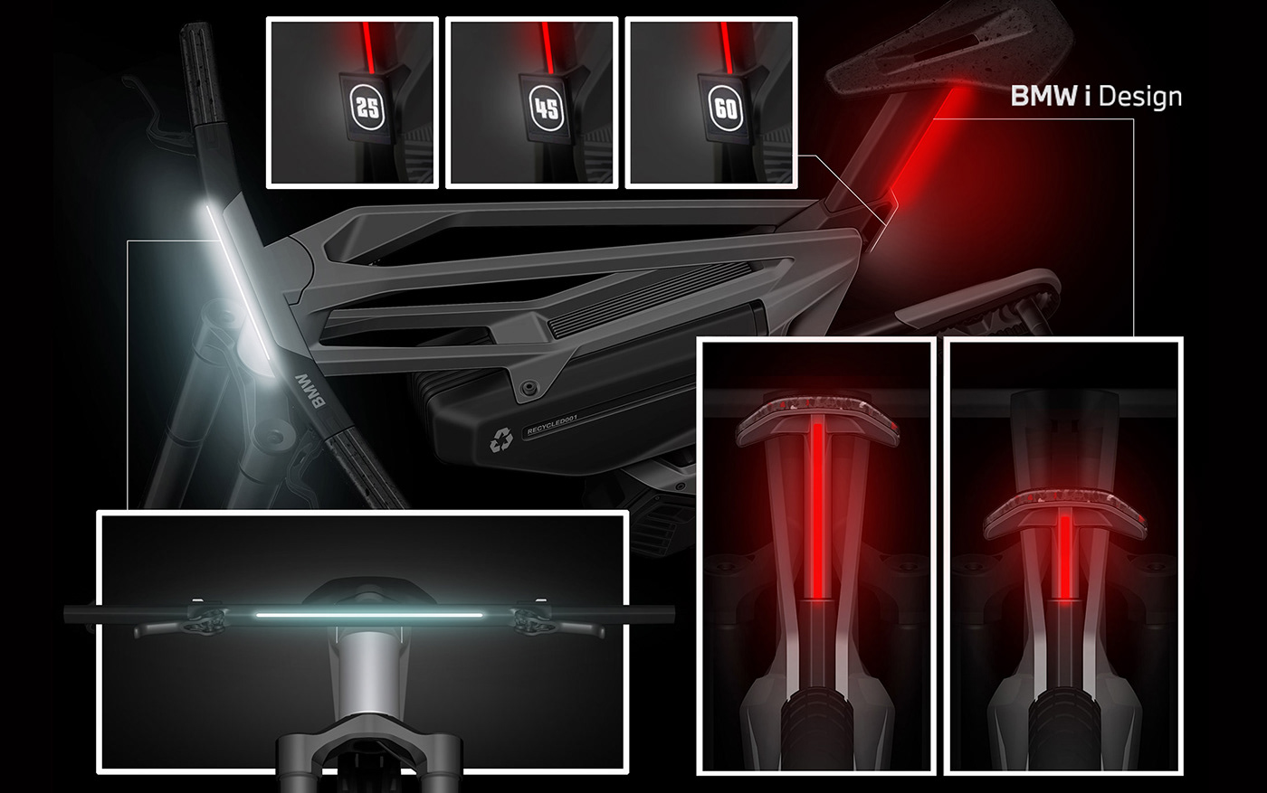 bmw，High speed electric bicycle，white，