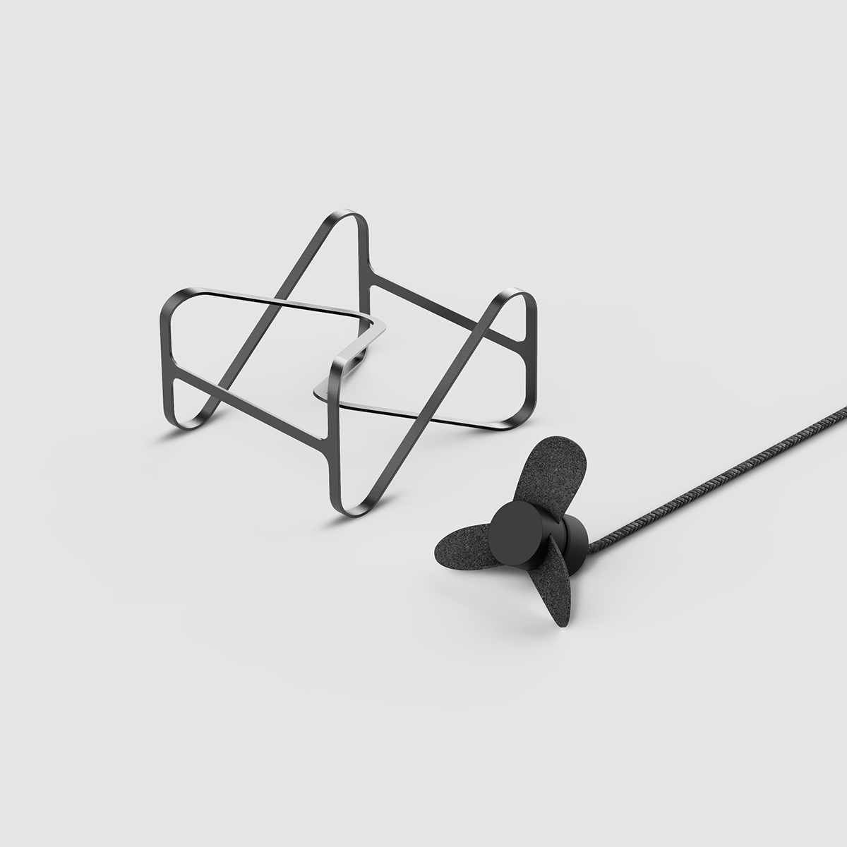 Metal，black，line，interactive，Fan，