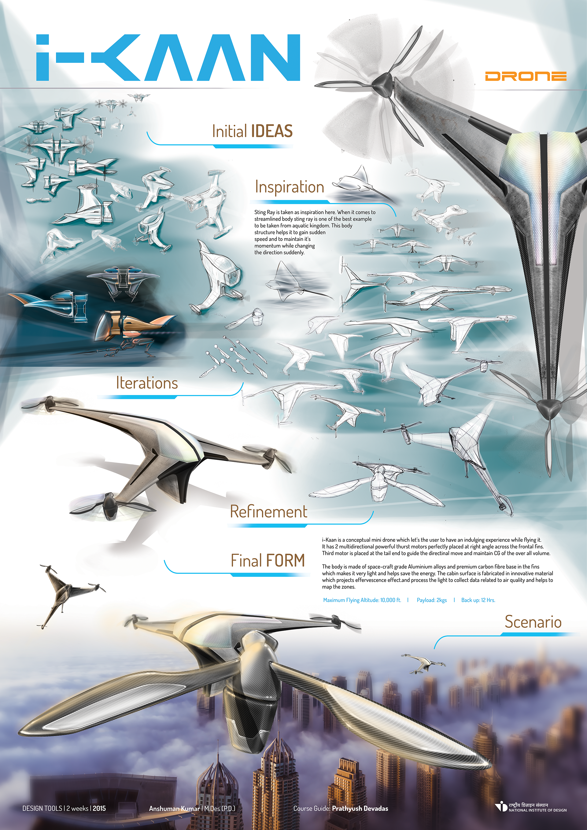 India，Concept UAV，Hand drawn，conceptual design，