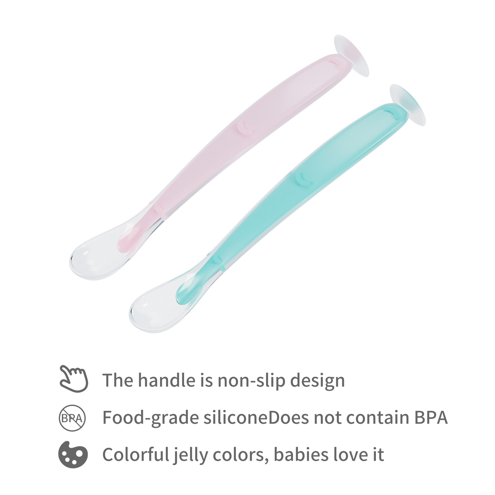 silica gel，children，Silicone spoon，spoon，Children's silicone spoon，