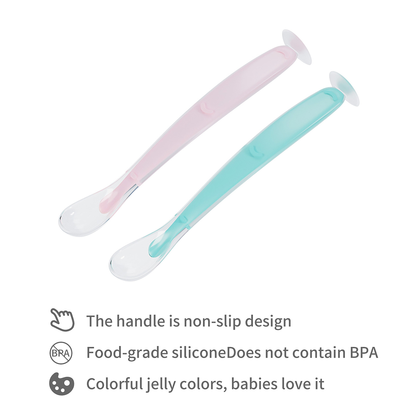 silica gel，children，Silicone spoon，spoon，Children's silicone spoon，