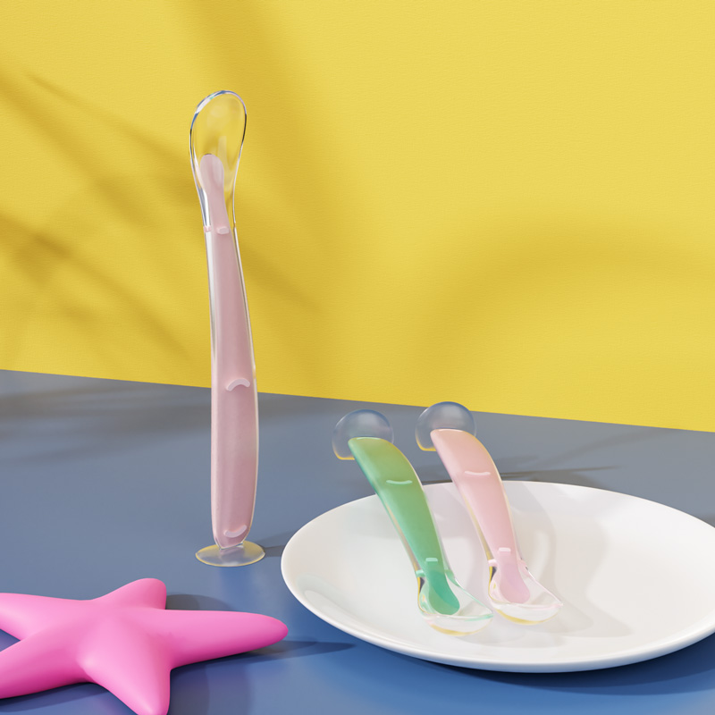 silica gel，children，Silicone spoon，spoon，Children's silicone spoon，